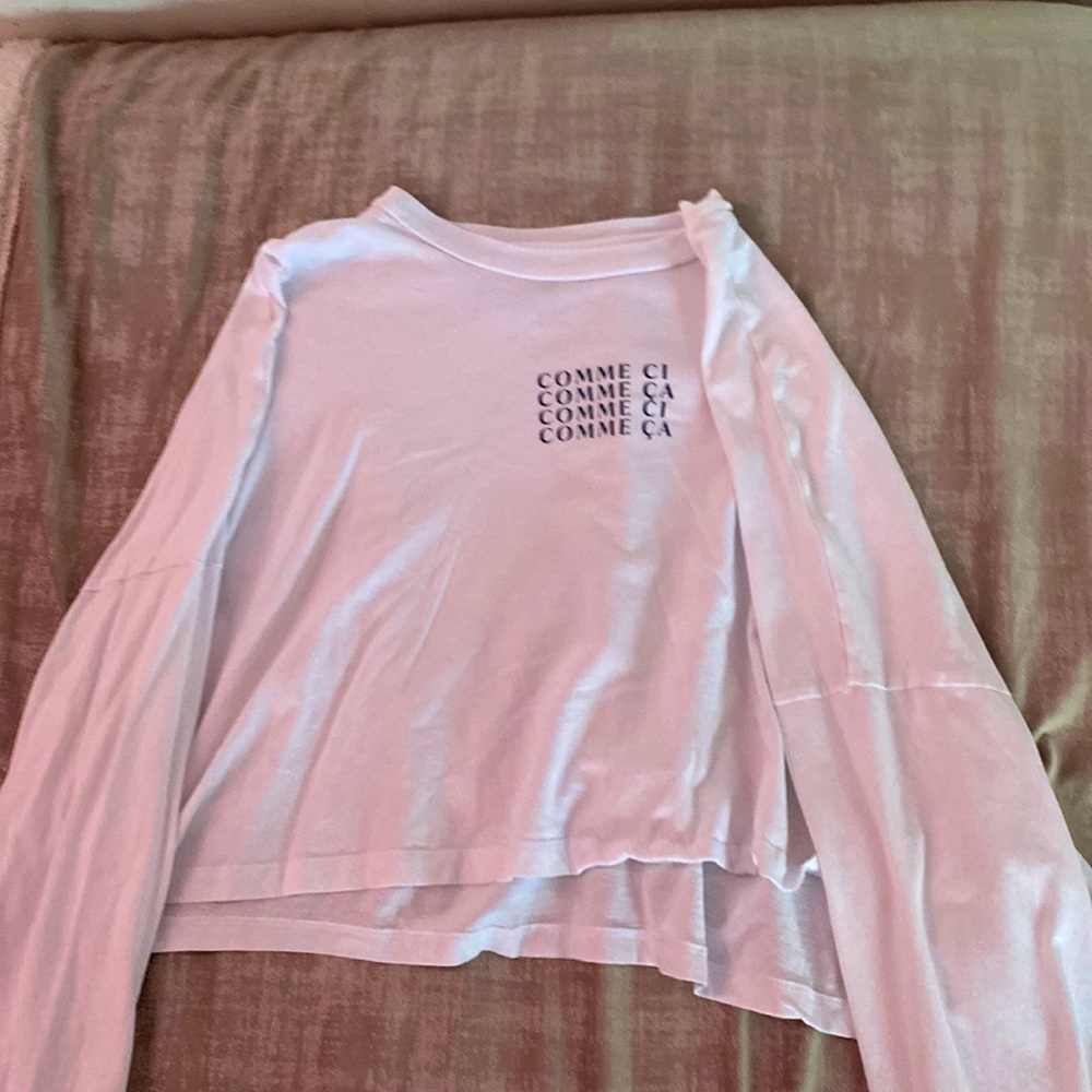 White cropped sweatshirt